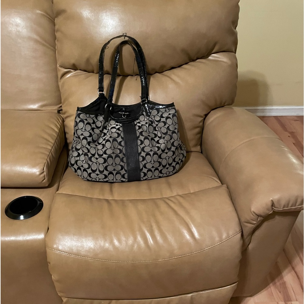 Coach signature fabric tote